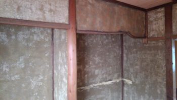 京都市北区　和室の壁塗替え
